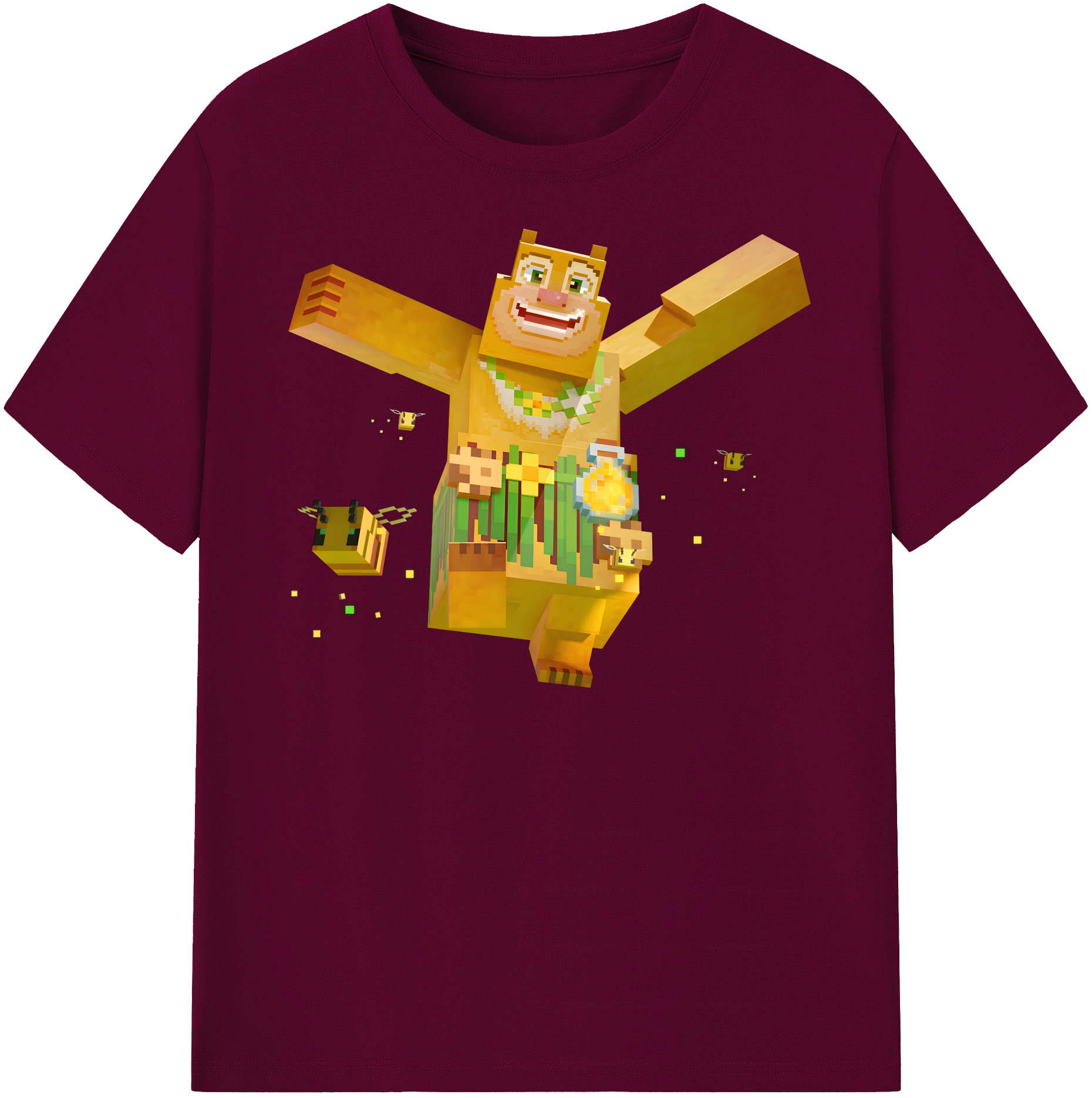 （画像用） マインクラフト ブロックの世界 Minecraft MC Block world レディースカジュアルプリントTシャツ（綿100％）